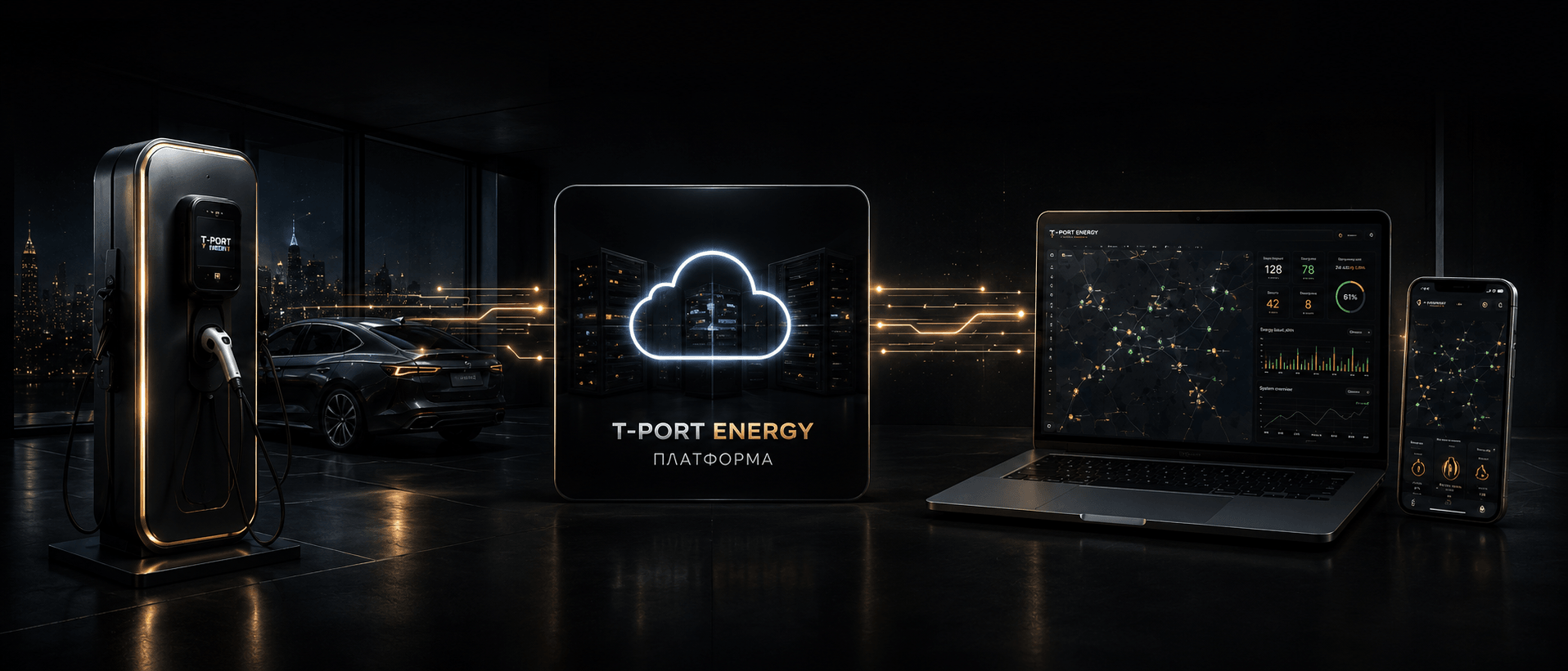 Поток данных между оборудованием, платформой и интерфейсом